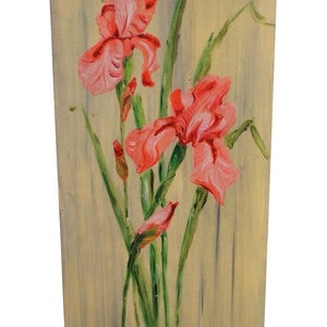 Ruth Melke Floral Painting of Orchids on Board Botanical Garden Signed