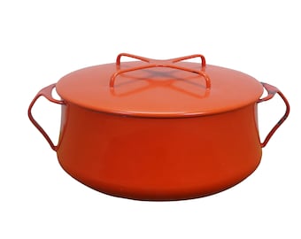Dansk Kobenstyle IHQ Red Enamel Dutch Oven Casserole Cook Pot Boiler