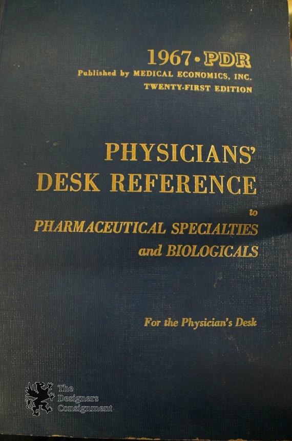 Physicians Desk Reference By Pdr 1967 Pharmaceutical Etsy