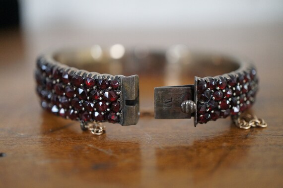 Antique 8pc Red Garnet Gemstone Brooch Pins Brace… - image 5