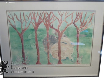 Beautiful Original Print “Rabbit Pastures” Signed Carol Smith Numbered