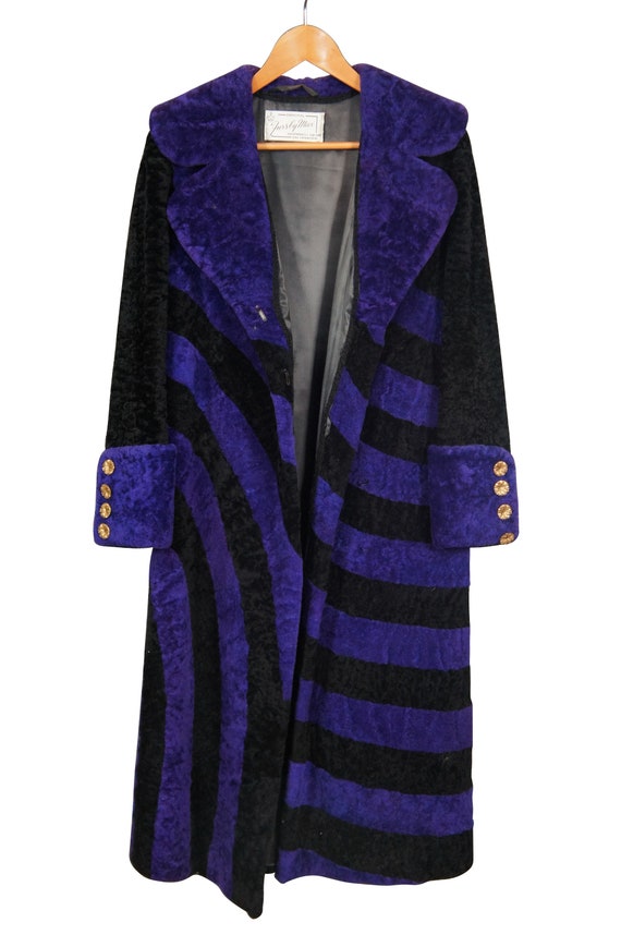 Vintage Furs by Max Royal Purple & Black Wool Doub