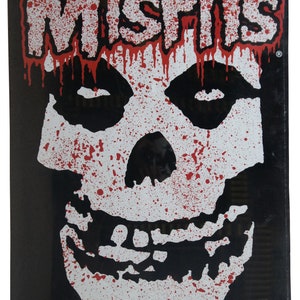 Vintage Misfits Splatter RP607 Bloody Fiend Skull Blacklight Music Band Poster