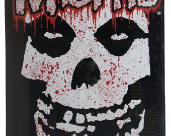 Vintage Misfits Splatter RP607 Bloody Fiend Skull Blacklight