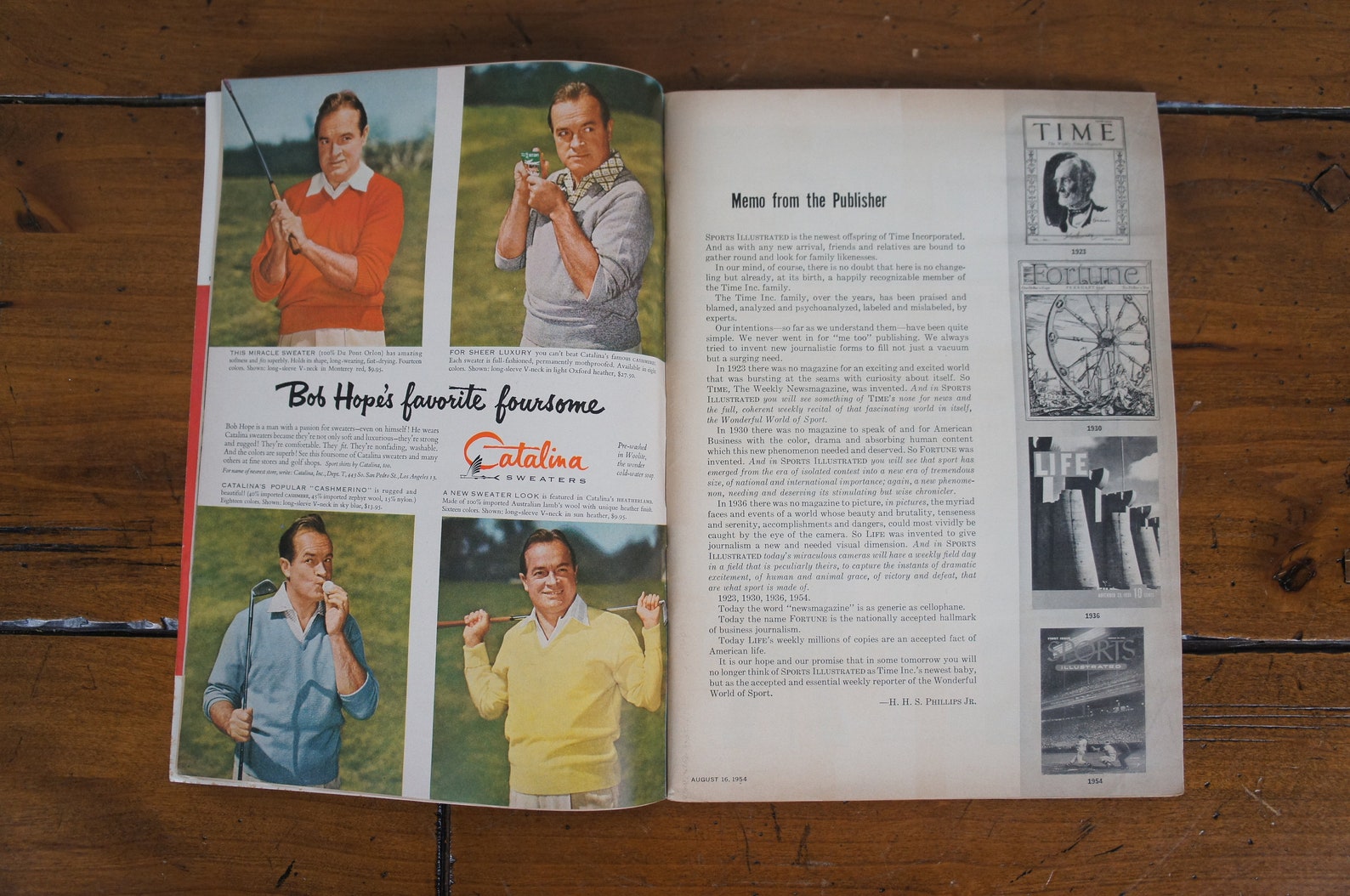 Sports Illustrated Magazine First Issue 1954 No 1 Uncut Trading Cards ...