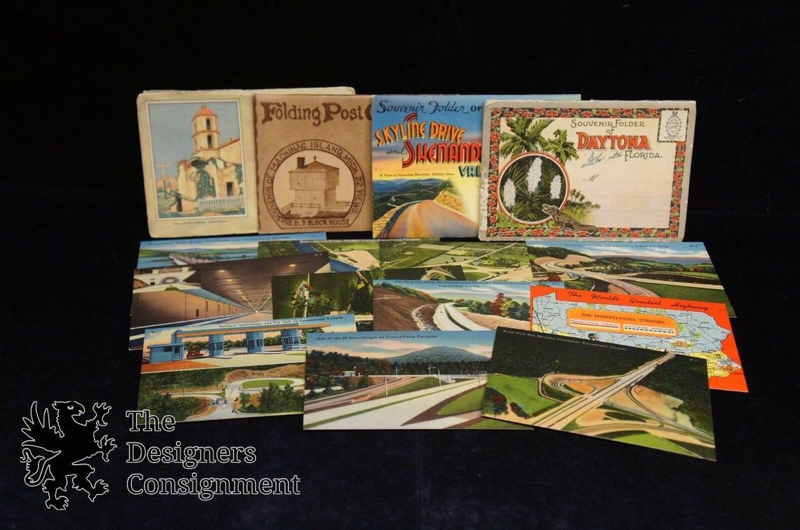 15 Vintage Postcards & Folding Postcard Souvenir Folders USA Etsy
