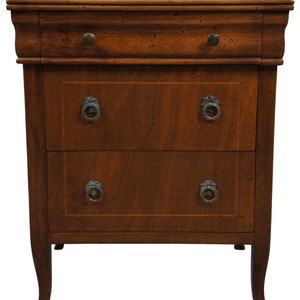 Vintage Italian Walnut Miniature Commodini Chest Commode Nightstand 18&quot;