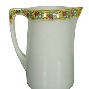 Antique German Villeroy & Boch Mettlach Bosna Floral Drink Bar Pitcher 10&quot;