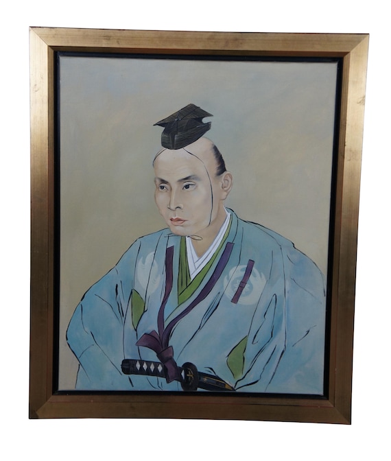 Samurai Takami Senseki Portrait After Watanabe Kazan Dutch Oil