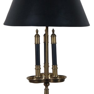 1987 Vintage Frederick Cooper Brass 2 Light French Bouillotte Table Lamp 30&quot;