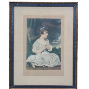Antique Joshua Reynolds Morris & Bendien Age of Innocence Lithograph Print 20&quot;