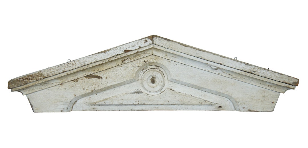 Antique Victorian Architectural Salvage White Painted Window Pediment ...