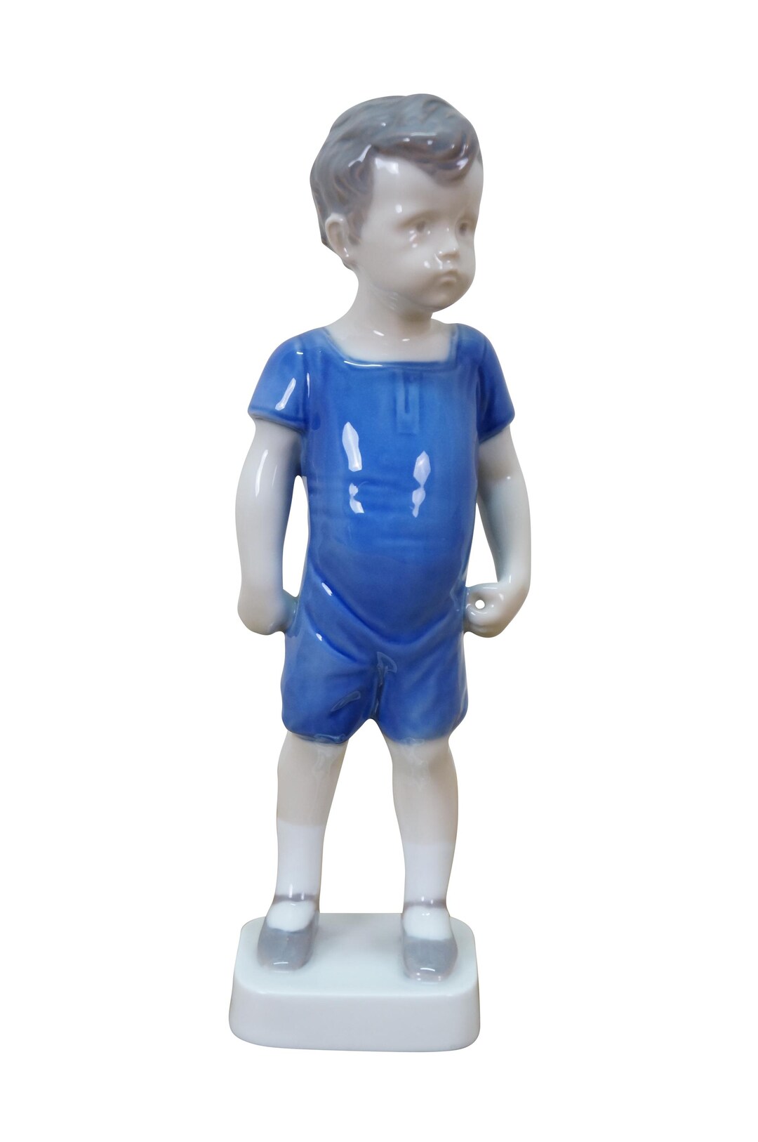 Bing & Grondahl Porcelain Kaj Standing Boy W Ball 1617 Figurine 1915 ...