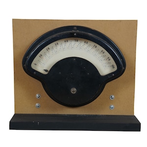 Vintage Display Mounted Electrical Ammeter Volt Meter Model 273 11&quot;