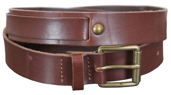 1937 Accessories Womens Brown Leather Belt Small - image 3