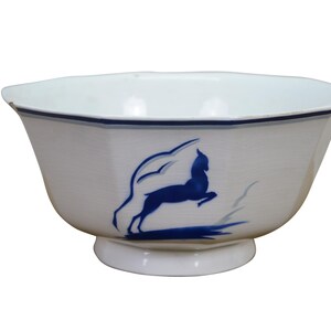 Limoges France Orchies Moulin des Loups & Hamage Chamois Antelope Bowl 10"