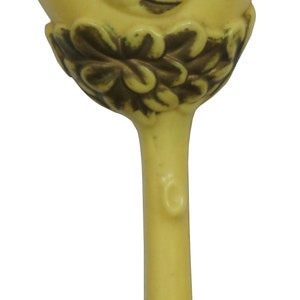 1950s Mid Century Celluloid Plastic Baby Rattle Toy Yellow Bird Chick 5&quot;
