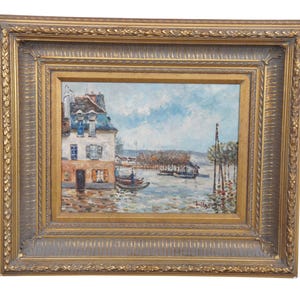 Flood at Port-Marly French Impressionist Oil Painting After Alfred Sisley 26&quot;