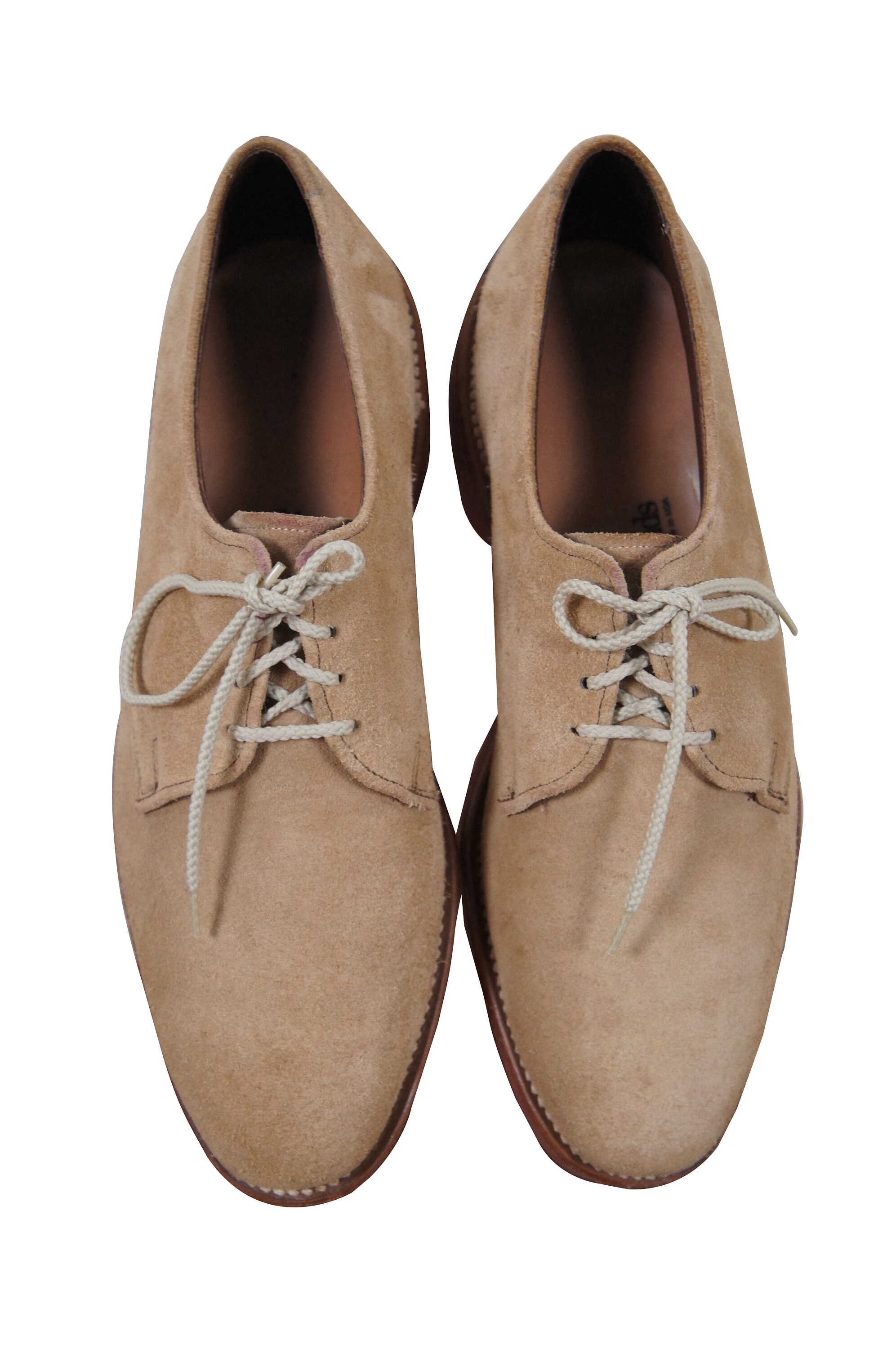 Vintage Allen Edmonds Orlean Tan Suede Leather Dress Shoes  display picture 2