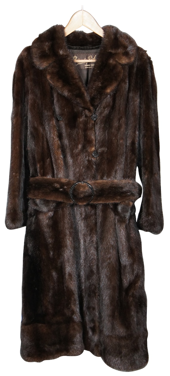 Vintage Stanley Rich Dark Brown Full Length Mink F