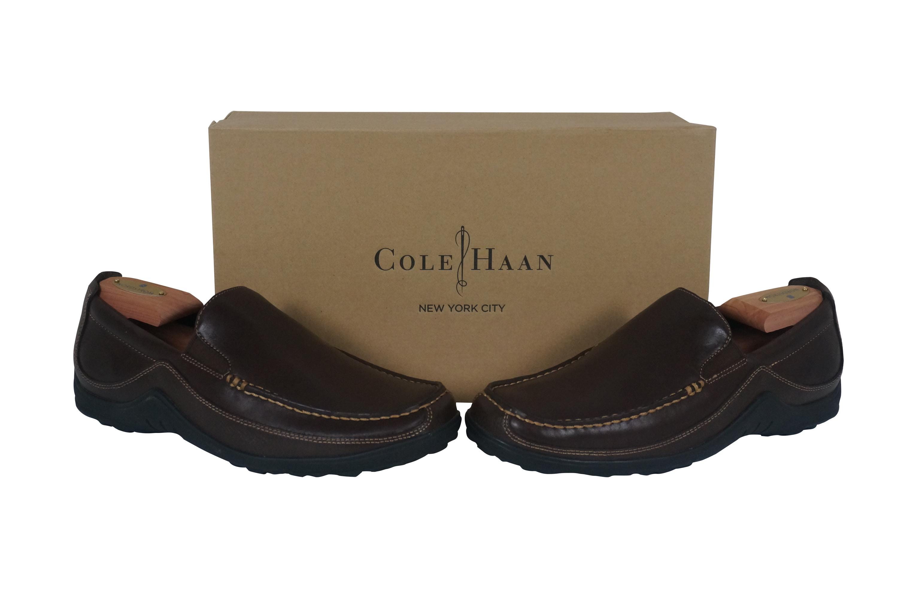 Cole Haan Tucker Venetian French Roast Brown Leather Slip on 