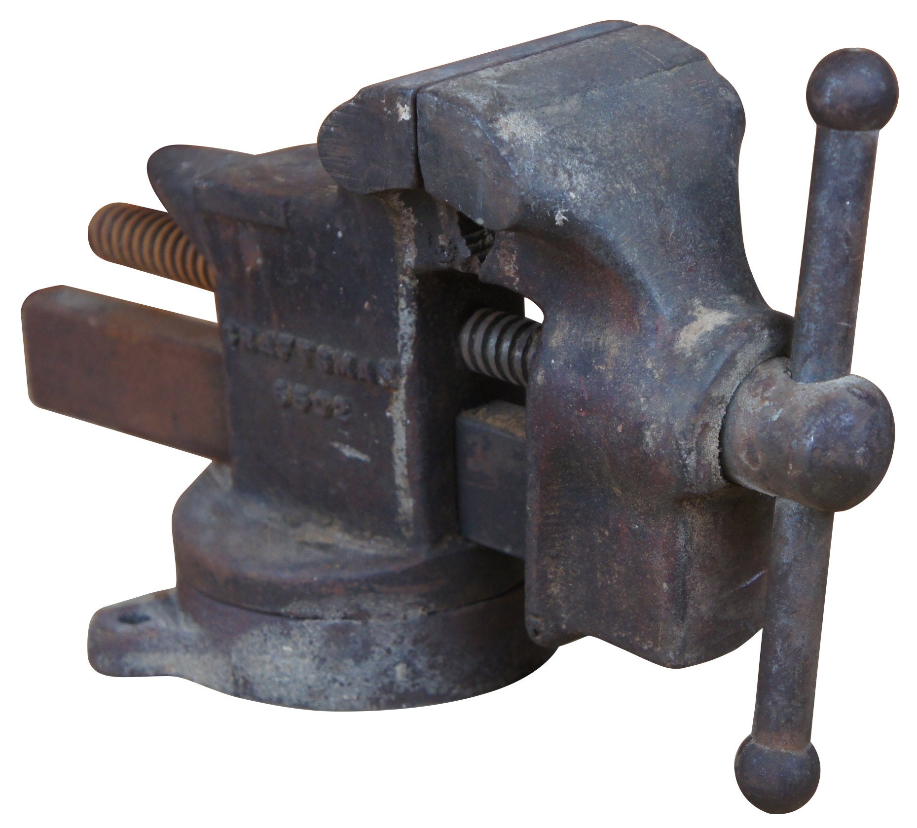 Vintage Craftsman 5502 Swivel Bench Vise Jaw Cast Iron Anvil Etsy