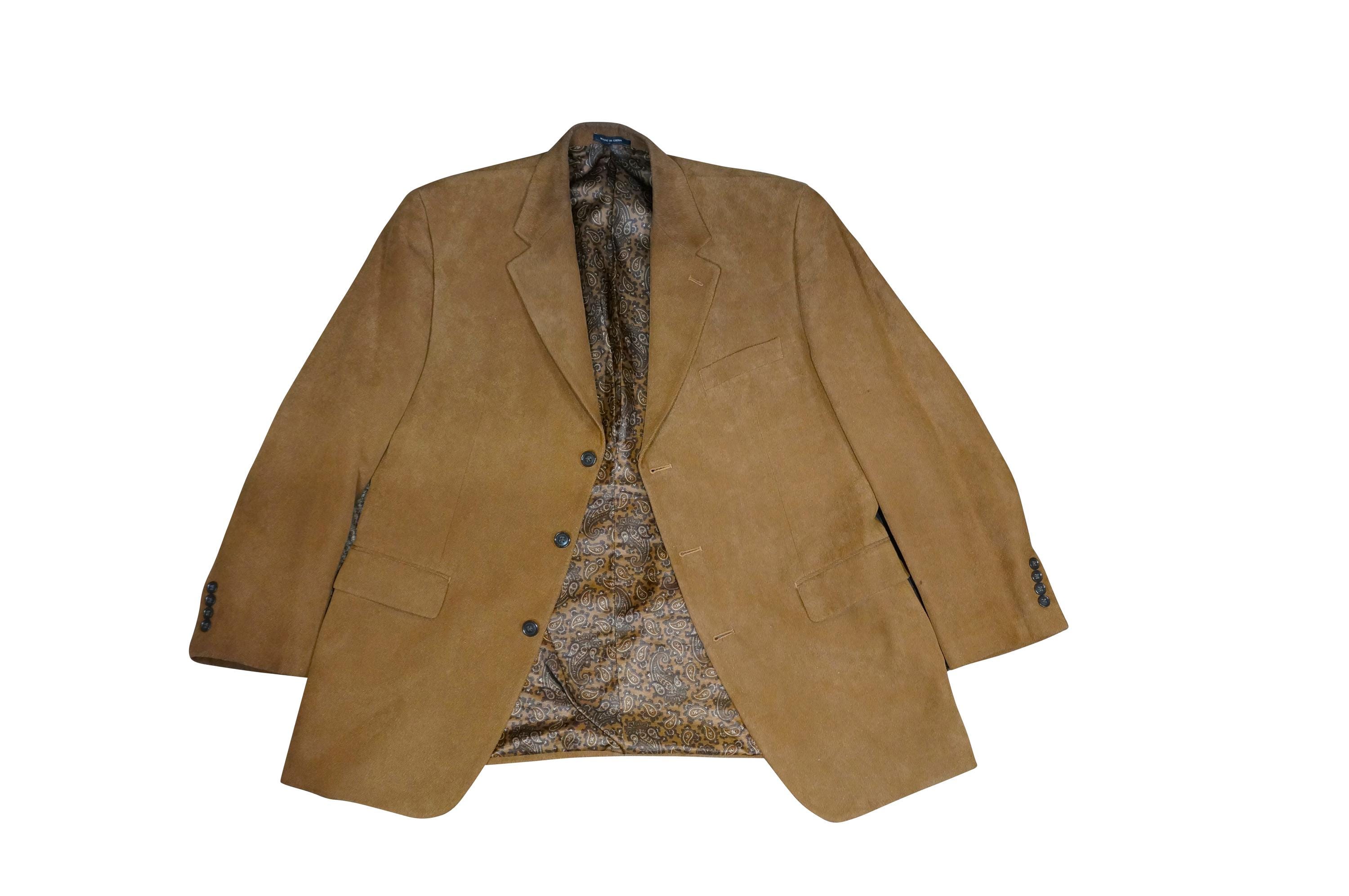 RRL Ralph Lauren Dillards Brown Corduroy Paisley Sportcoat Blazer 
