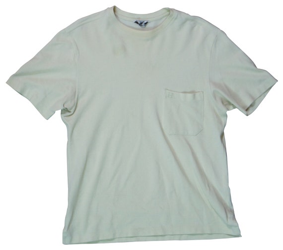 Hermes Genuine Yellow Pique bordado bolsillo Camiseta para hombre talla M Etsy Mexico