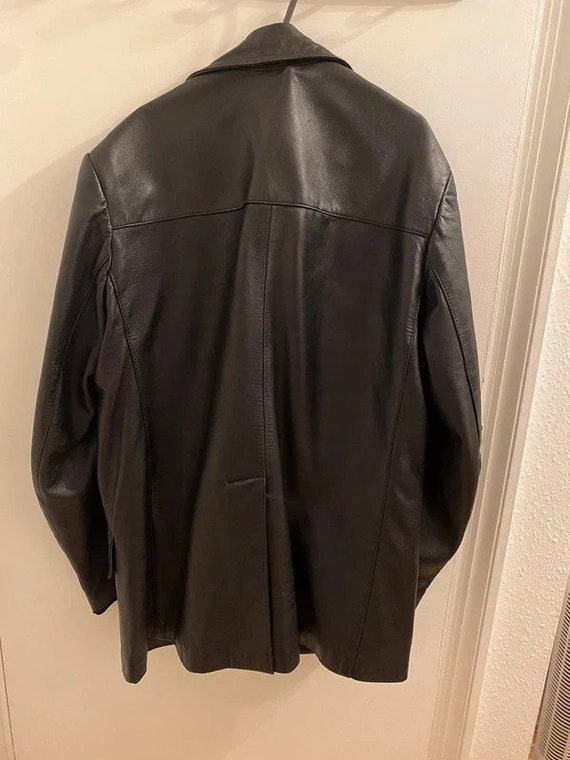 Size 4XL 1970s Vintage Mens Leather Jacket (Biker… - image 2