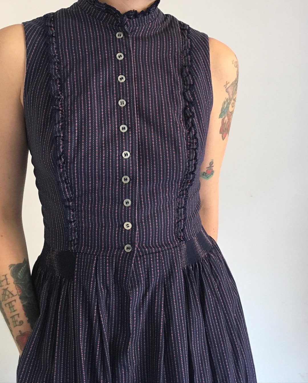 Vintage Tyrolean Dress in Cotton Etsy