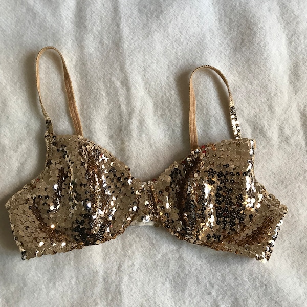 La Perla Vintage soutien-gorge à sequins dorés