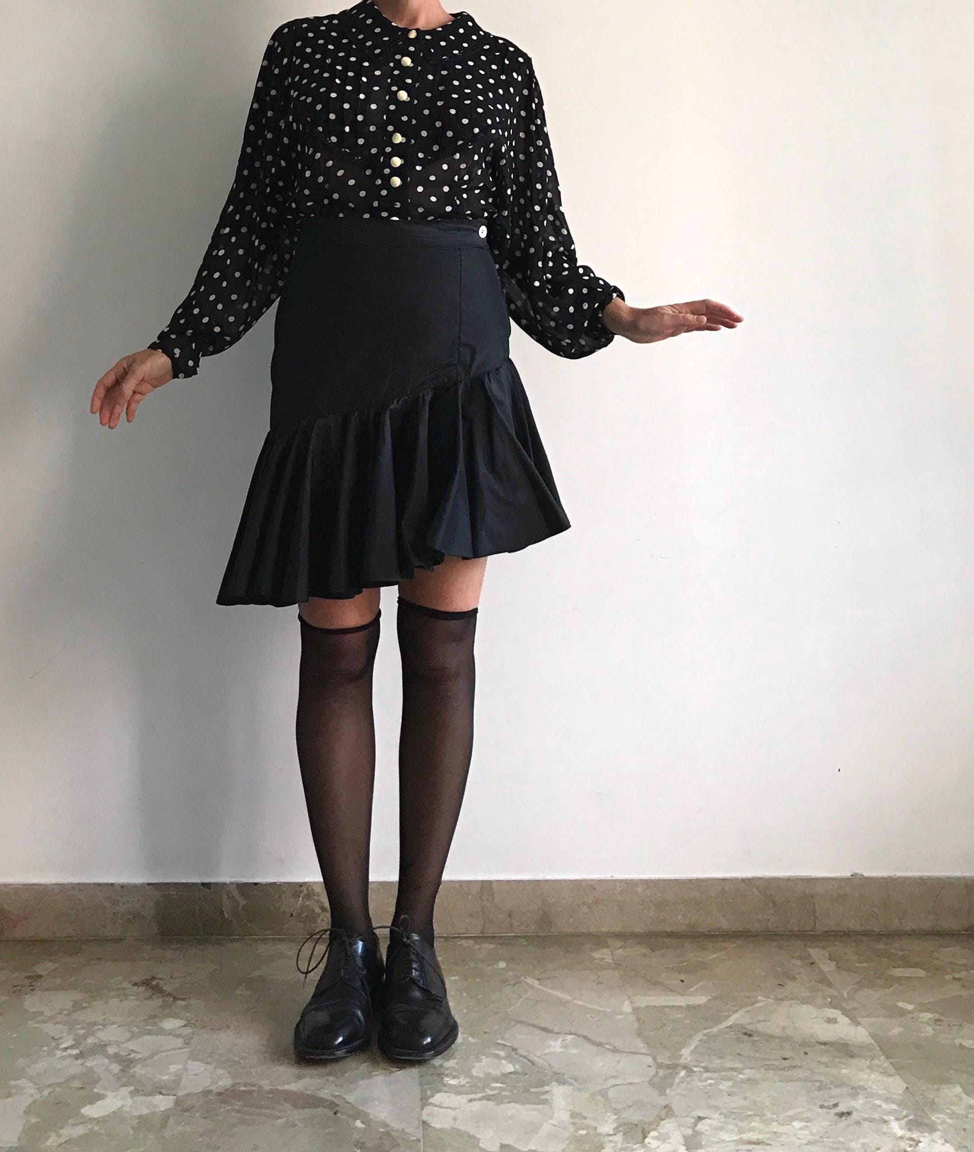 Gianfranco Ferrè Vintage black wool long 80s skirt For Sale at