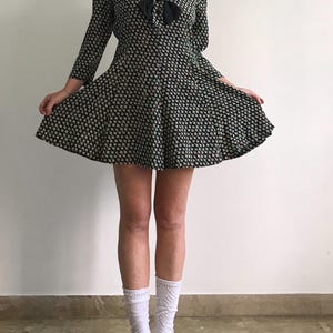 vintage dress with a full skirt in pure floral silk