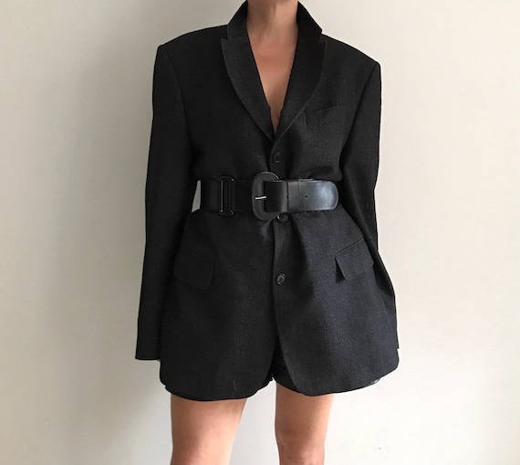 Gianfranco Ferré, Vintage Gianfranco Ferré Studio Blazer Blazer Men IT 54 XL, Gianfranco Ferre Wool Cotton Jacket Made in Italy, Designer Menswear 90s