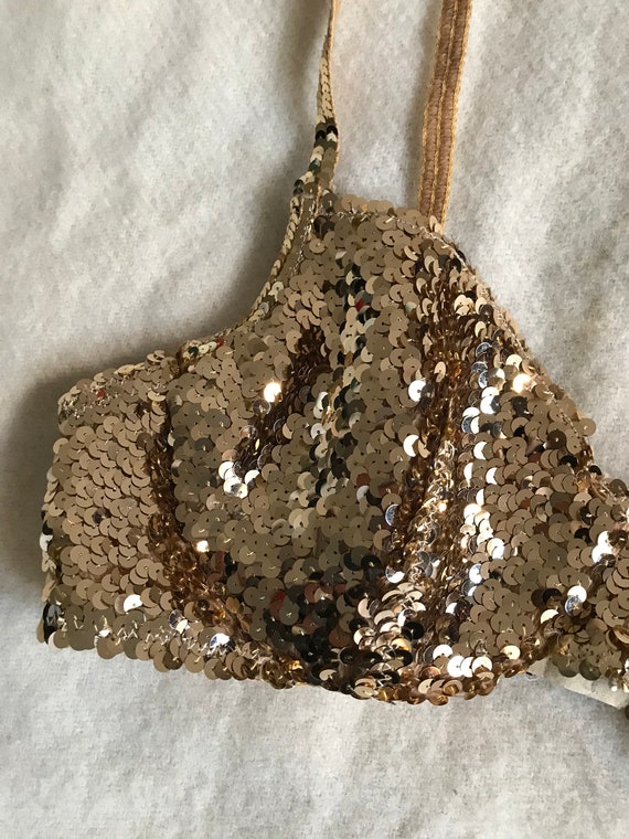 La Perla Vintage bra in gold sequins - image 3