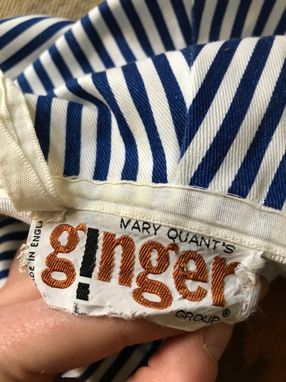 rare Mary Quant vintage Ginger pantaloni a righe - image 6