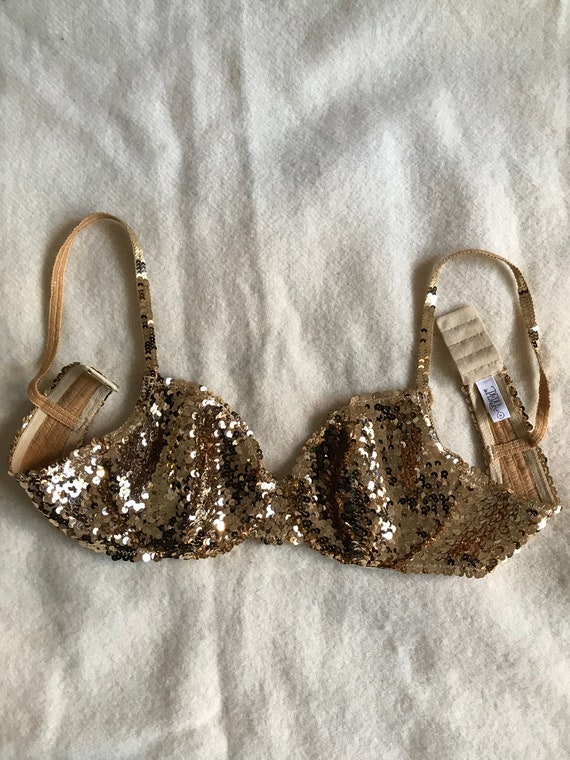 La Perla Vintage bra in gold sequins - image 6