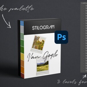 VAN GOGH Photo Filter Action Bundle - warm yellow, orange Photoshop actions - golden hour filters - Easy color grading