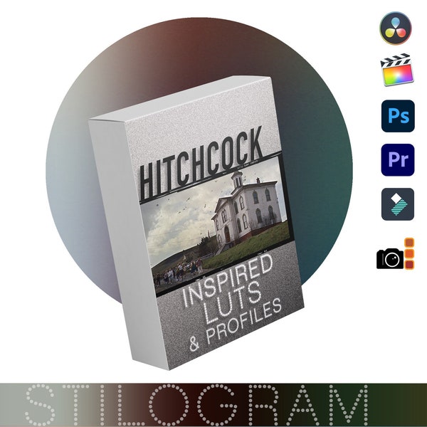 LUT y paquete de perfiles inspirados en las paletas de películas de Hitchcock / Filtros de vídeo + fotografía: Premiere, Resolve, Final Cut, Photoshop / 3d Cube, XMP /