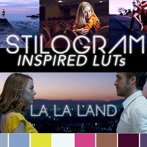 LUTs inspired by the movie palette of LaLa Land - 3d Cube LUTs for Premiere Pro, DaVinci Resolve - Color grading filters