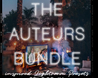 Bundle Deal: Presets inspired by great filmmakers Tarantino, Anderson, Coppola + more -XMP/Lrtemplate/DNG - 200+ movie looks for Lightroom