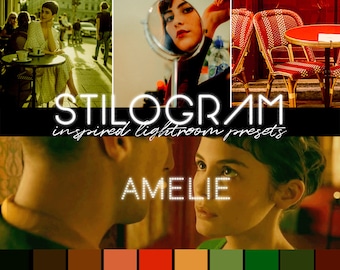 AMELIE lightroom preset pack inspired by the movie  - Warm palette - Desktop & Mobile | Lrtemplate, xmp, dng |