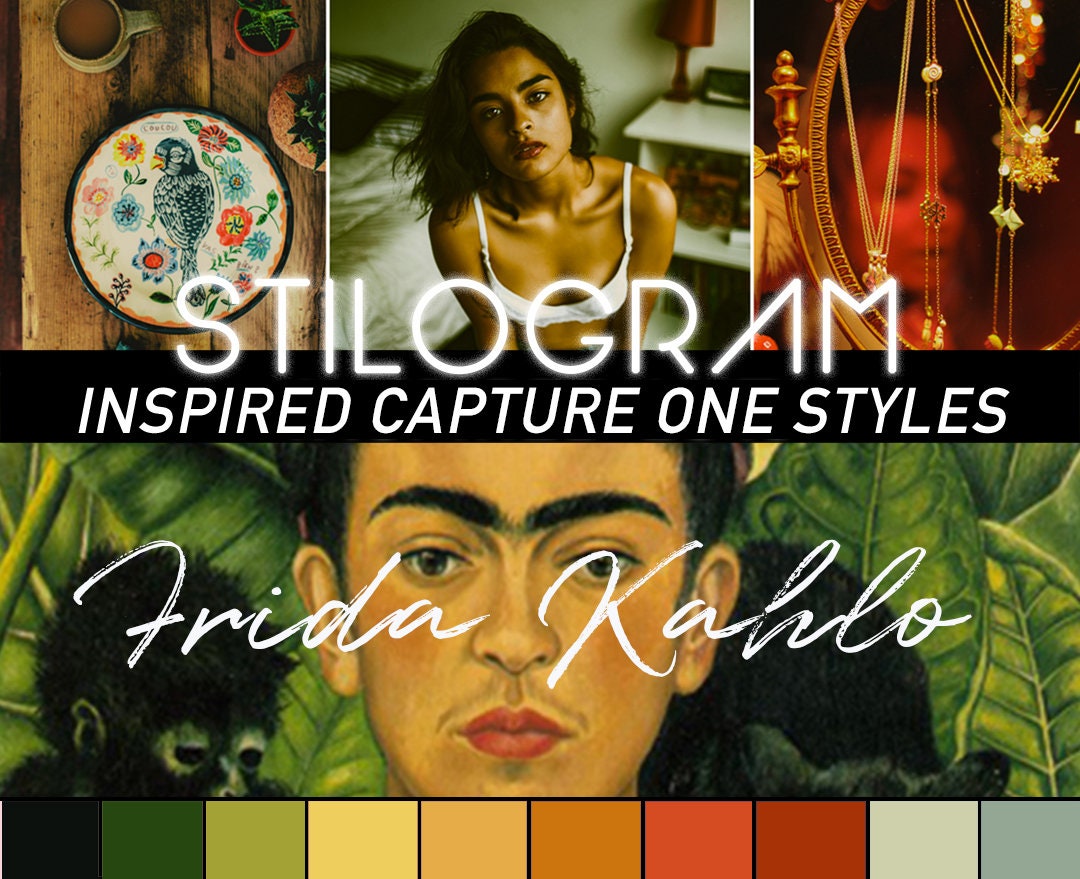 Frida Kahlo-inspired Capture One Styles - Earth tones, cool shadows, bold Style Pack for photographers