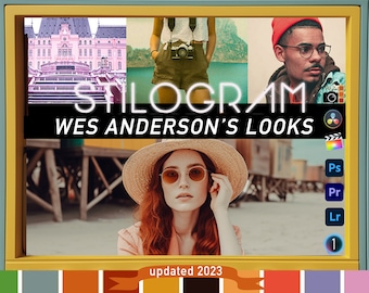 Wes Anderson inspired presets for Lightroom Desktop & Mobile- retro movie palette, vintage film color  Lrtemplate/XMP/DNG  Inc Asteroid City