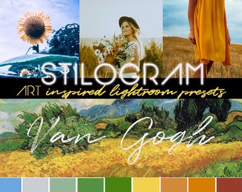 LR Mobile  Van Gogh inspired preset collection // MOBILE ONLY dng pack/ warm yellow, orange palette presets / artistic Instagram filters