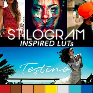 TESTINO LUTs pack - Bold palette - 3d CUBE LUT pack for Premiere Pro, DaVinci Resolve - Color grading filters for film & video editing