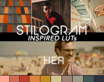 HER LUTs Inspired by Spike Jonze film -Dreamy, retro palette, gorgeous pinks - Color grading shortcut with 3D Cube LUTs for film & video