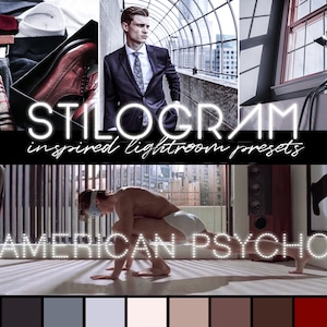 AMERICAN PSYCHO lightroom preset pack inspired by the movie - Cool palette - Desktop & Mobile | Lrtemplate, xmp, dng |