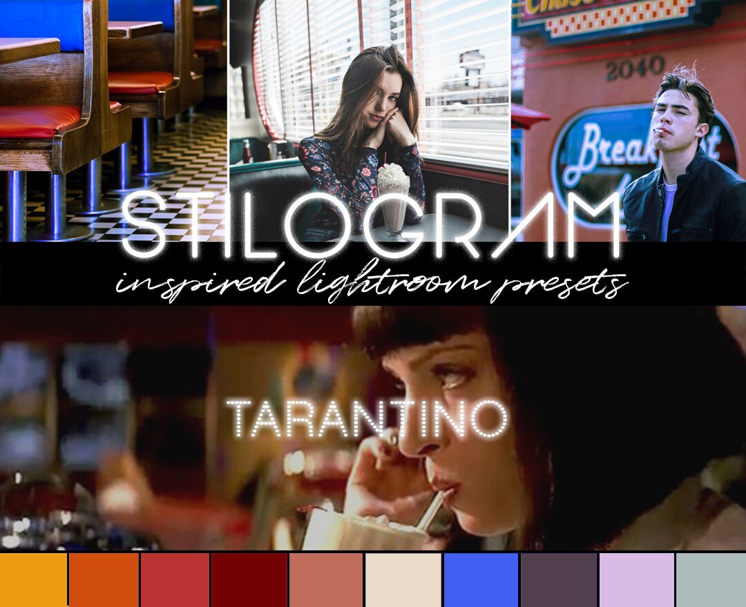 Lightroom app presets inspired by the movies of Tarantino / Pulp Fiction, Kill Bill, Reservoir Dogs / MOBILE ONLY dng pack