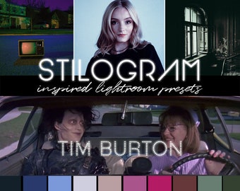 MOBILE presets inspired by TIM BURTON / Lightroom app looks of iconic movies Edward Scissorhands, Beetlejuice + more / Mobile dngs